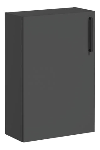 VitrA Root Flat 55cm 1 Door Slim Lower/Base Unit (LH Hinge) - Matt Storm Grey