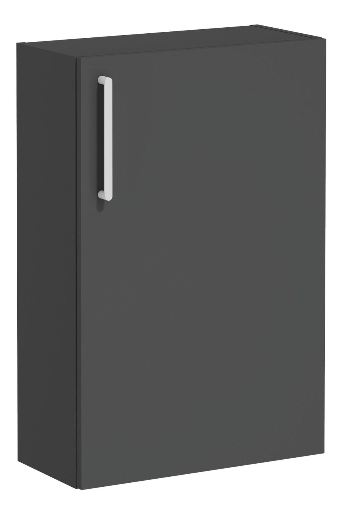VitrA Root Flat 55cm 1 Door Slim Lower/Base Unit (RH Hinge) - Matt Storm Grey