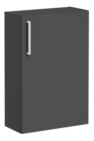 VitrA Root Flat 55cm 1 Door Slim Lower/Base Unit (RH Hinge) - Matt Storm Grey