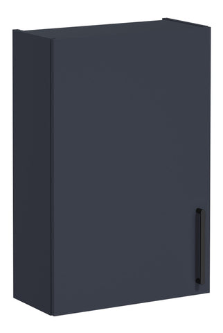 VitrA Root Flat 60cm 1 Door Upper/Wall Unit (LH Hinge) - Matt Dark Blue