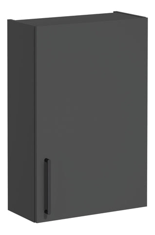VitrA Root Flat 60cm 1 Door Upper/Wall Unit (RH Hinge) - Matt Storm Grey