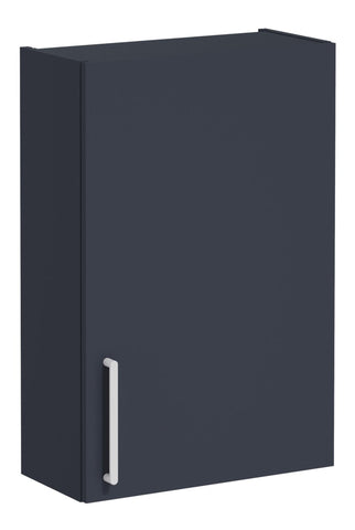VitrA Root Flat 60cm 1 Door Upper/Wall Unit (RH Hinge) - Matt Dark Blue