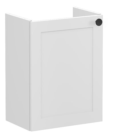 VitrA Root Classic 40cm 1 Door Wall Hung Slim Washbasin Unit (LH Hinge) - Matt Light Grey