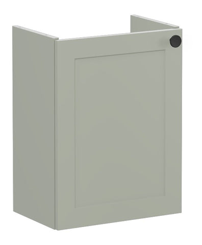VitrA Root Classic 40cm 1 Door Wall Hung Slim Washbasin Unit (LH Hinge) - Matt Retro Green