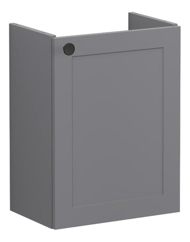 VitrA Root Classic 40cm 1 Door Wall Hung Slim Washbasin Unit (RH Hinge) - Matt Grey
