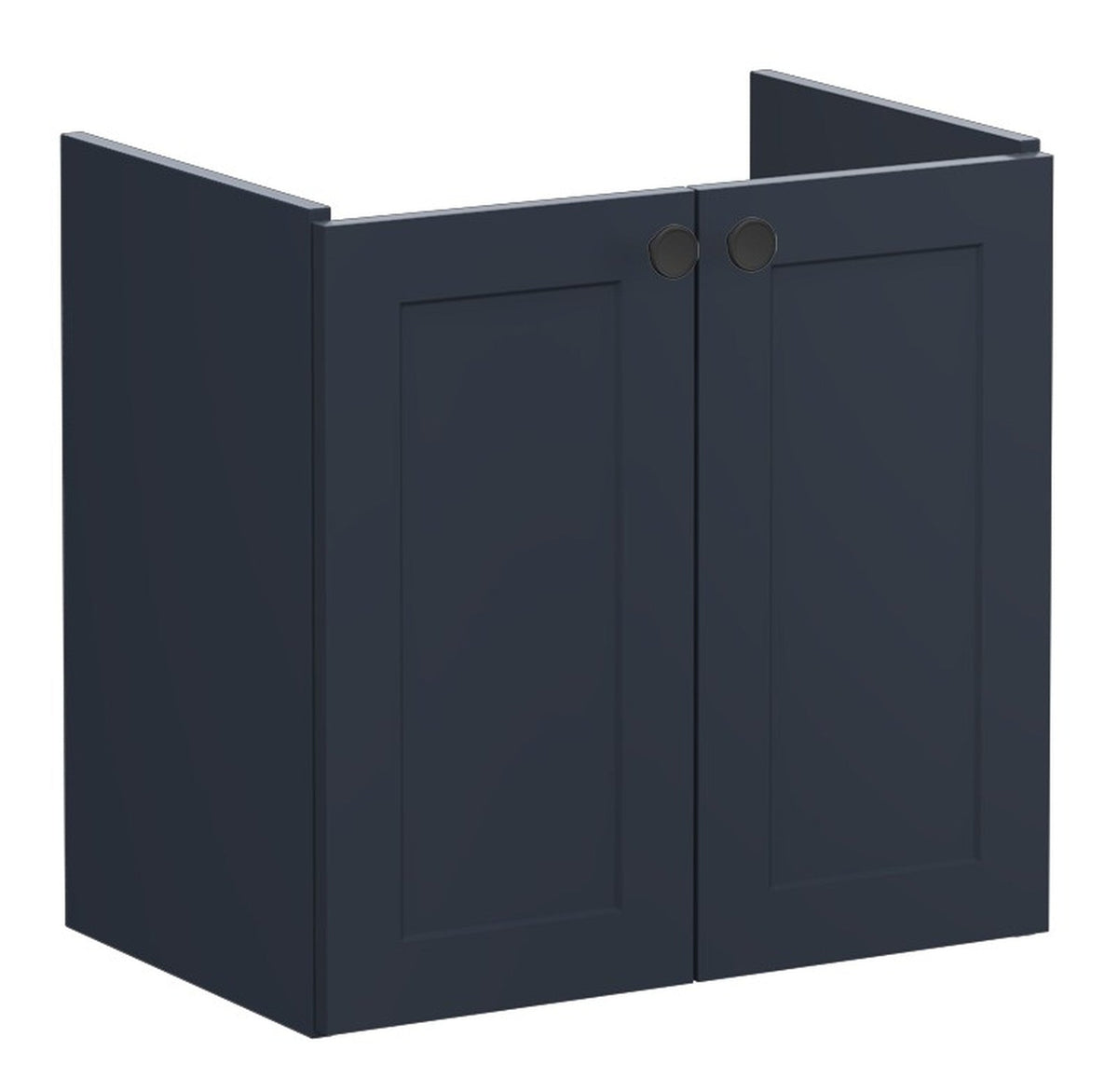 VitrA Root Classic 60cm 2 Door Wall Hung Slim Washbasin Unit - Matt Dark Blue