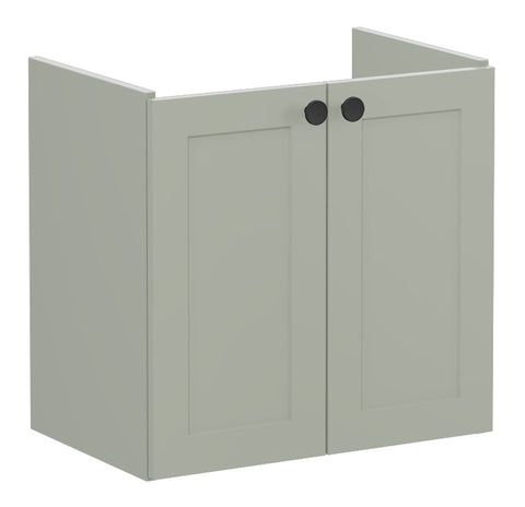 VitrA Root Classic 60cm 2 Door Wall Hung Slim Washbasin Unit - Matt Retro Green