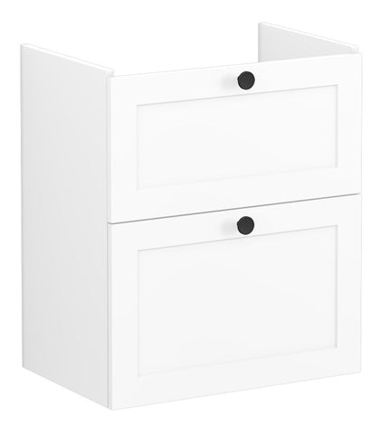 VitrA Root Classic 60cm 2 Drawer Slim Washbasin Unit - Matt White