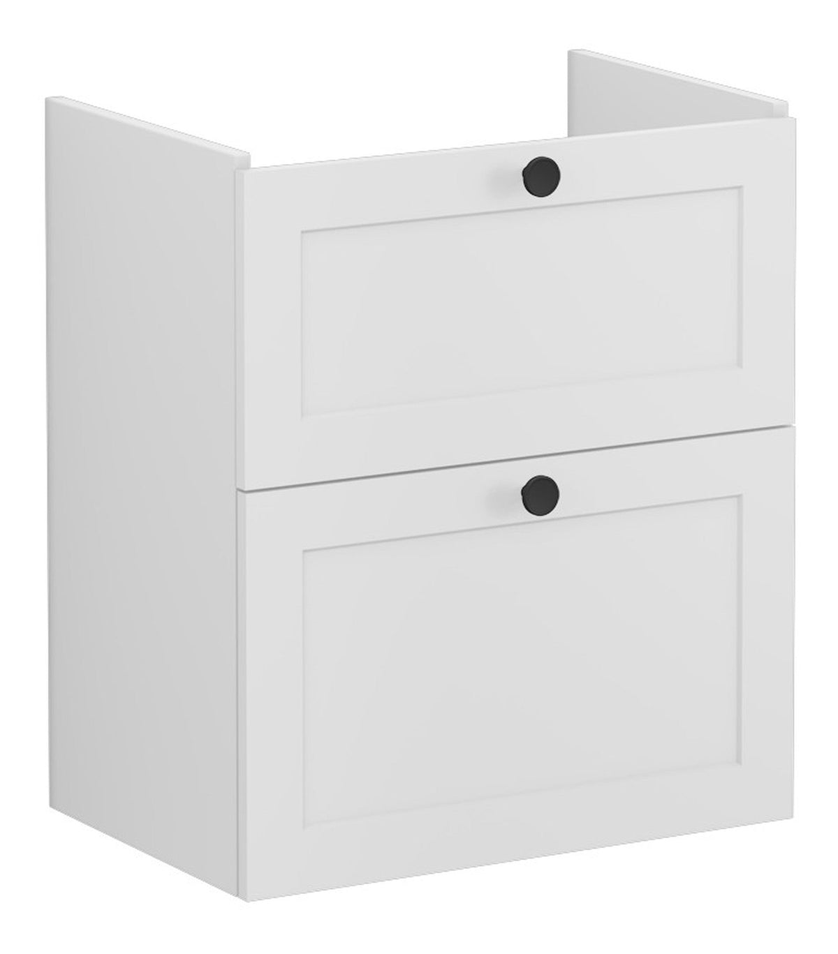 VitrA Root Classic 60cm 2 Drawer Slim Washbasin Unit - Matt Light Grey