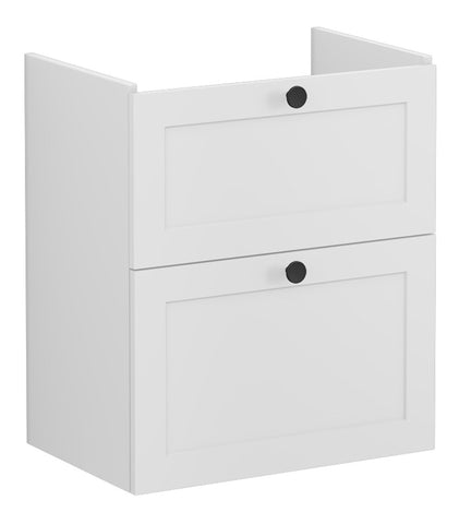 VitrA Root Classic 60cm 2 Drawer Slim Washbasin Unit - Matt Light Grey