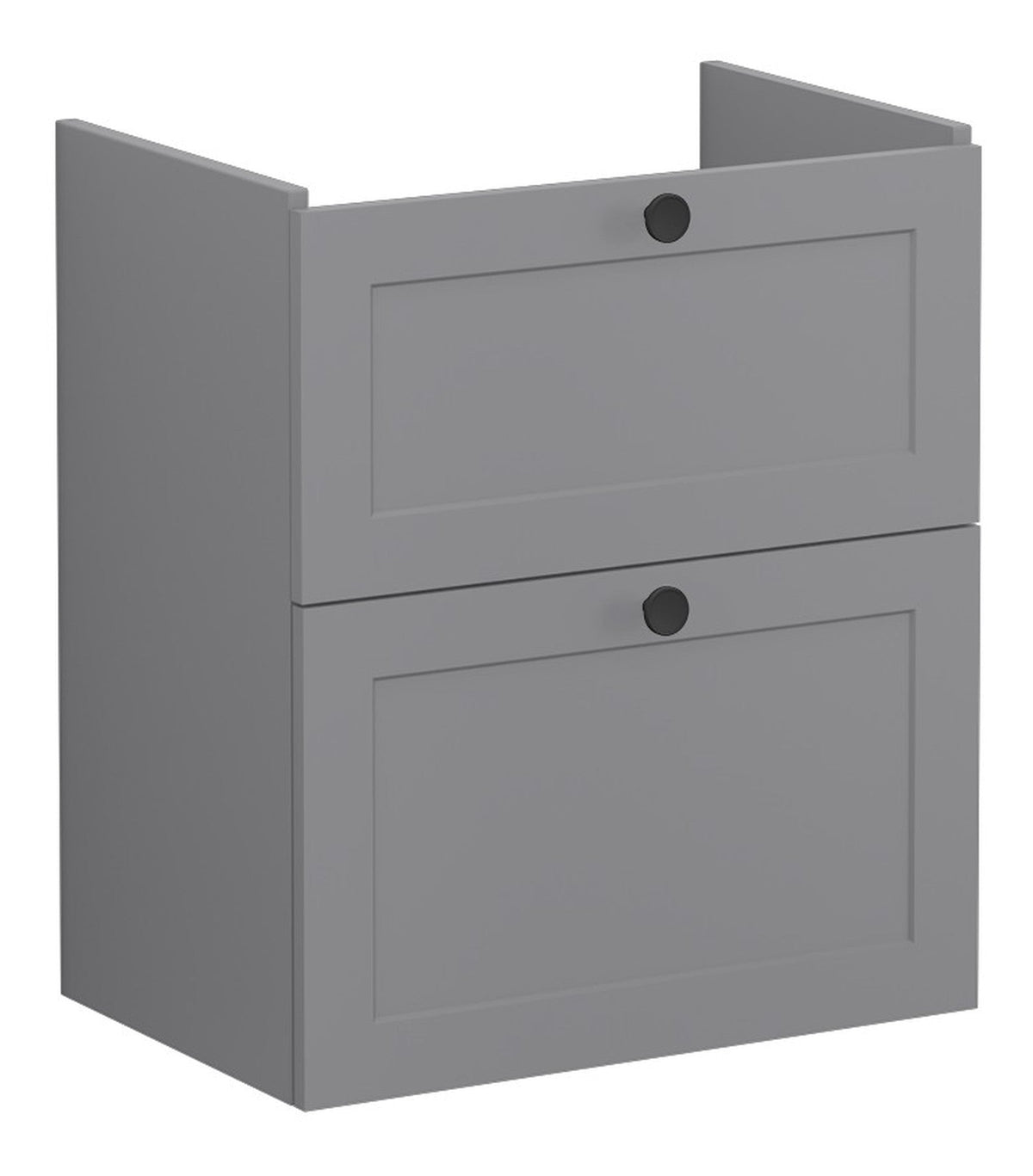 VitrA Root Classic 60cm 2 Drawer Slim Washbasin Unit - Matt Grey
