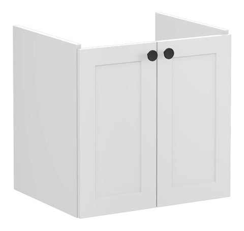 VitrA Root Classic 60cm 2 Door Wall Hung Washbasin Unit - Matt Light Grey