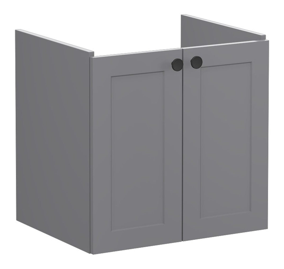 VitrA Root Classic 60cm 2 Door Wall Hung Washbasin Unit - Matt Grey