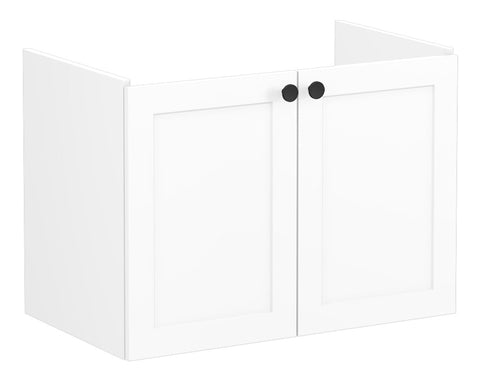VitrA Root Classic 80cm 2 Door Wall Hung Washbasin Unit - Matt White