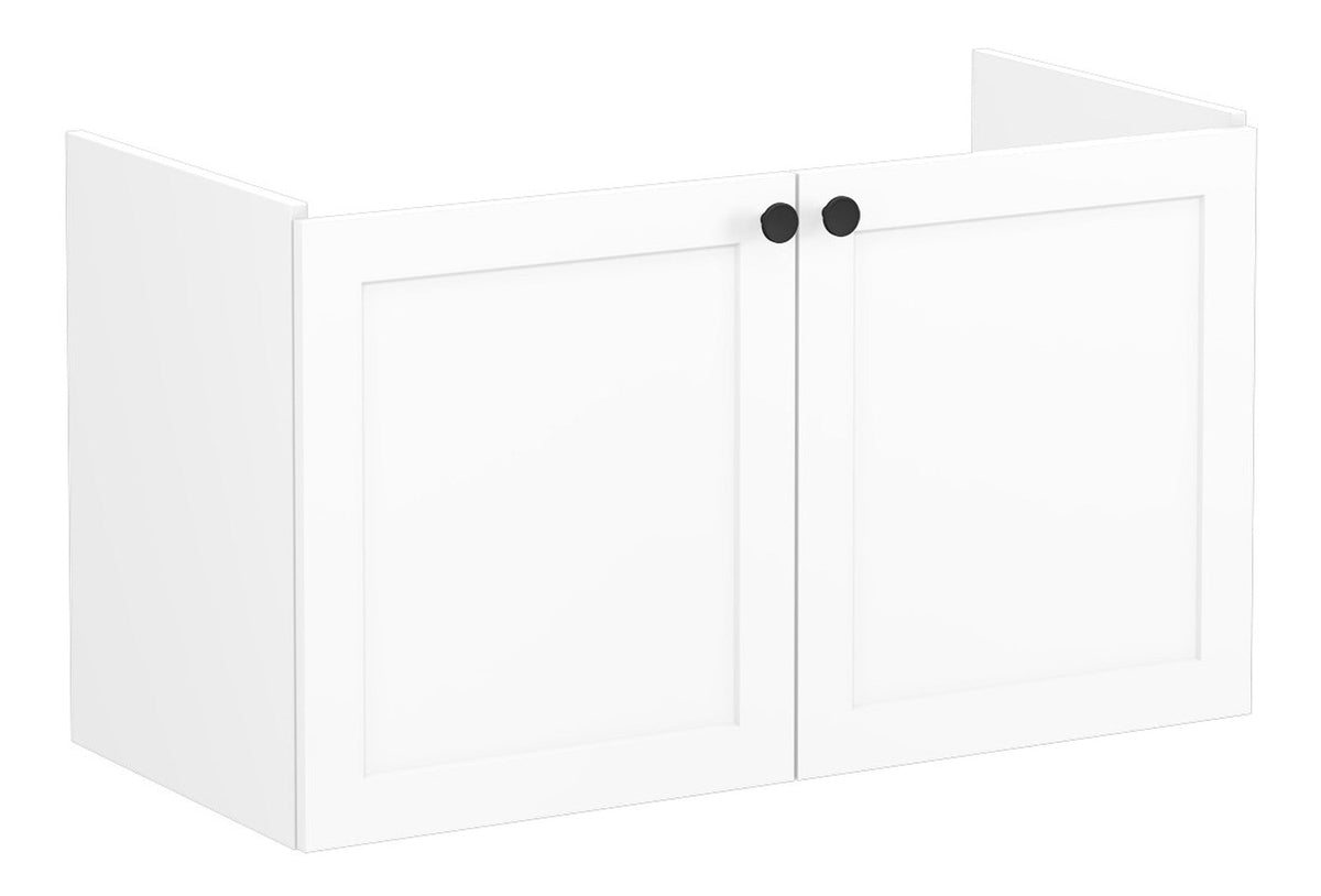 VitrA Root Classic 100cm 2 Door Washbasin Unit - Matt White