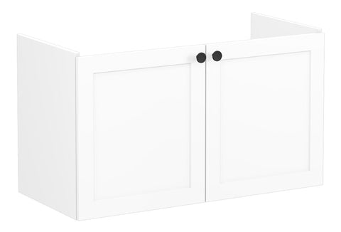 VitrA Root Classic 100cm 2 Door Washbasin Unit - Matt White