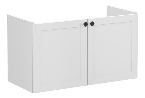 VitrA Root Classic 100cm 2 Door Washbasin Unit - Matt Light Grey