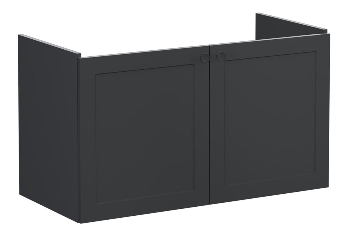 VitrA Root Classic 100cm 2 Door Washbasin Unit - Matt Graphite