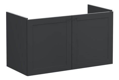 VitrA Root Classic 100cm 2 Door Washbasin Unit - Matt Graphite