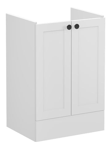 VitrA Root Classic 60cm 2 Door Floor Standing Washbasin Unit - Matt Light Grey