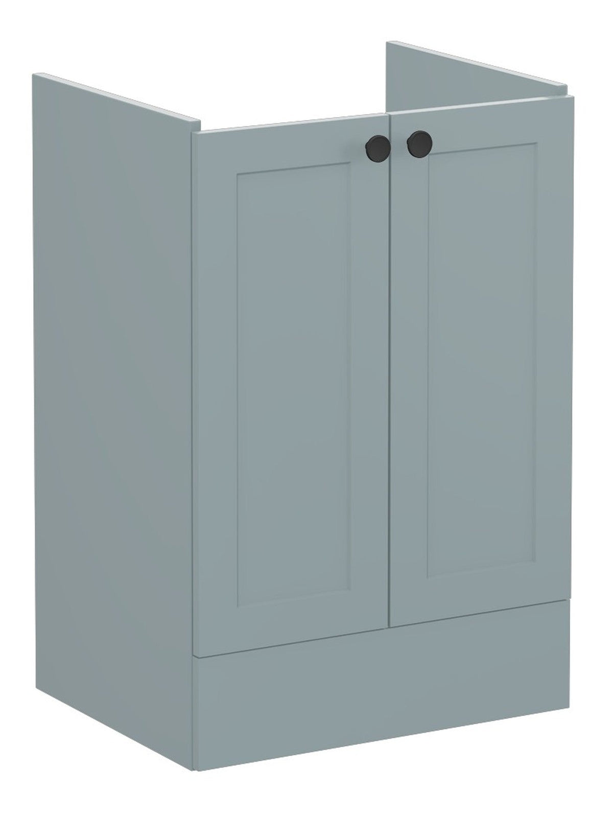 VitrA Root Classic 60cm 2 Door Floor Standing Washbasin Unit - Matt Fjord Green
