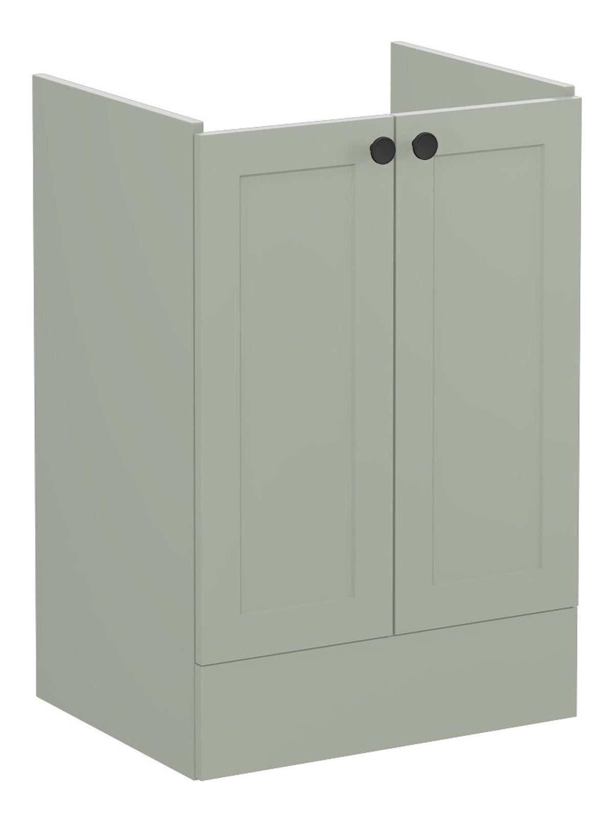 VitrA Root Classic 60cm 2 Door Floor Standing Washbasin Unit - Matt Retro Green