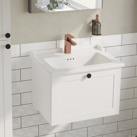 VitrA Root Classic 60cm 1 Drawer Washbasin Unit - Matt White
