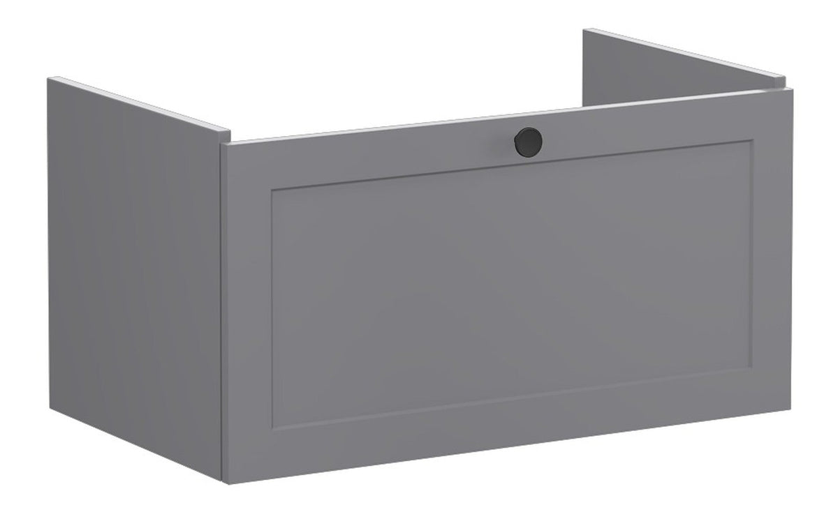 VitrA Root Classic 80cm 1 Drawer Washbasin Unit - Matt Grey