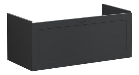 VitrA Root Classic 100cm 1 Drawer Slim Washbasin Unit - Matt Graphite