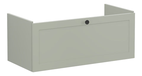 VitrA Root Classic 100cm 1 Drawer Slim Washbasin Unit - Matt Retro Green