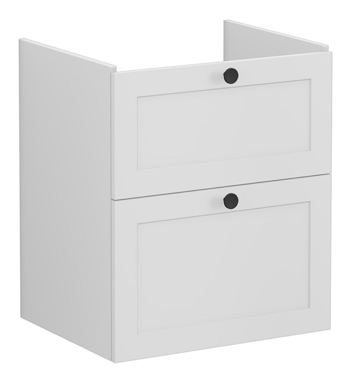VitrA Root Classic 60cm 2 Drawer Washbasin Unit - Matt Light Grey