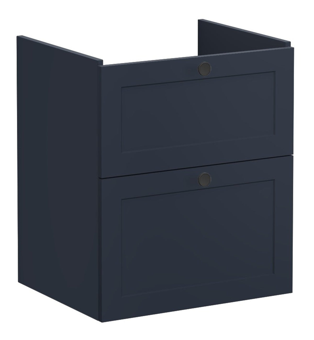VitrA Root Classic 60cm 2 Drawer Washbasin Unit - Matt Dark Blue