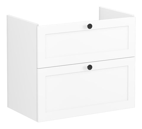 VitrA Root Classic 80cm 2 Drawer Washbasin Unit - Matt White