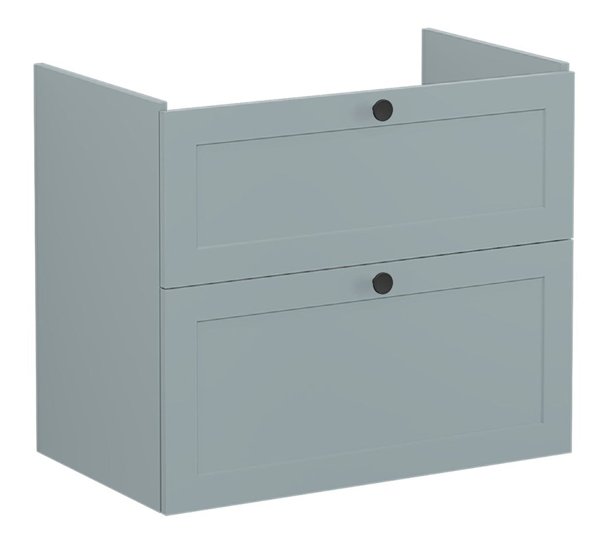 VitrA Root Classic 80cm 2 Drawer Washbasin Unit - Matt Fjord Green