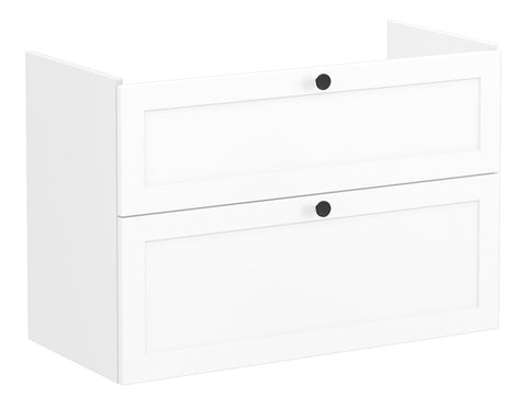 VitrA Root Classic 100cm 2 Drawer Washbasin Unit - Matt White