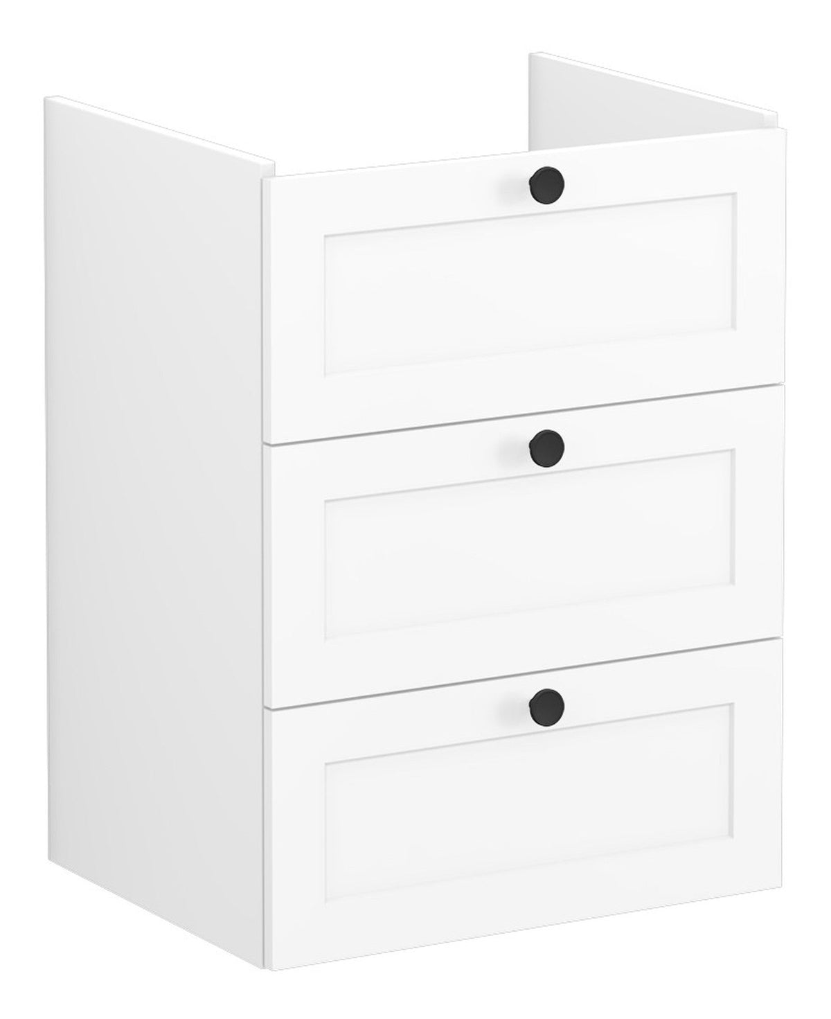 VitrA Root Classic 60cm 3 Drawer Washbasin Unit - Matt White