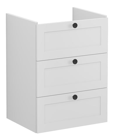 VitrA Root Classic 60cm 3 Drawer Washbasin Unit - Matt Light Grey