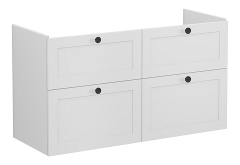 VitrA Root Classic 120cm 4 Drawer Washbasin Unit - Matt Light Grey