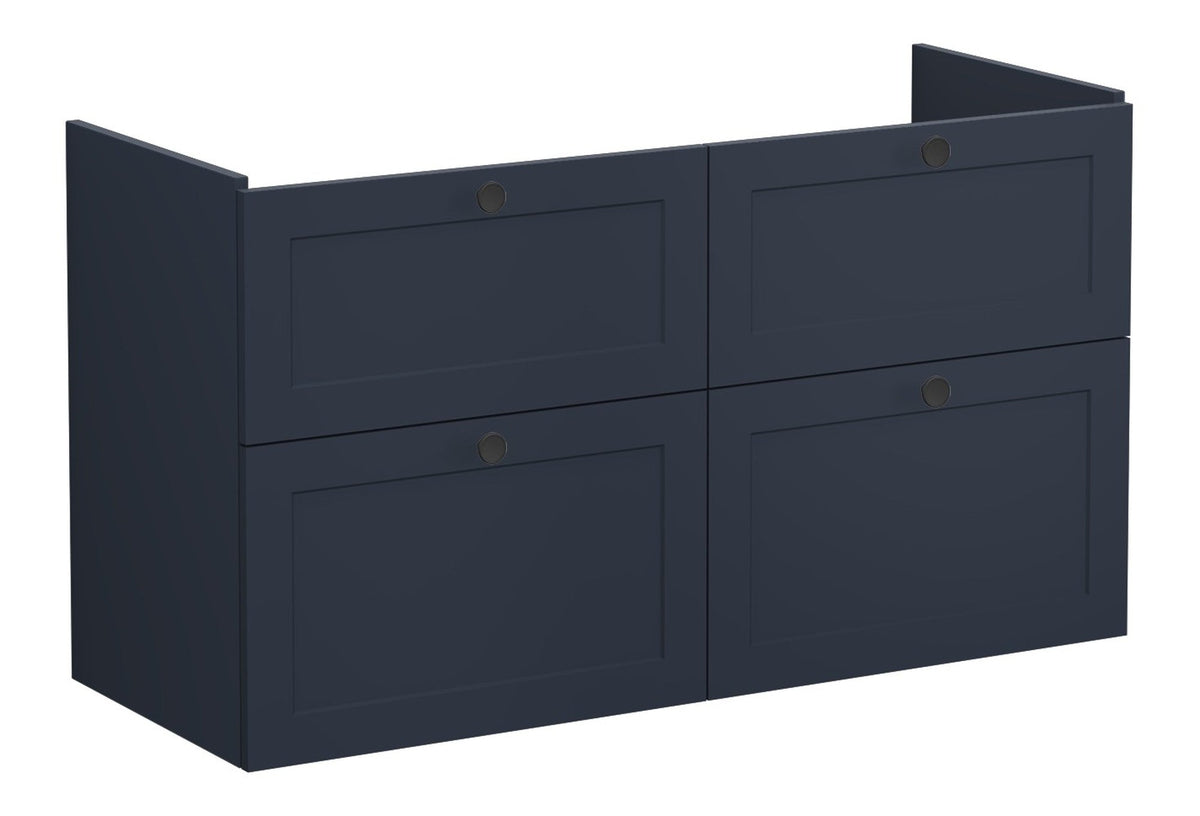 VitrA Root Classic 120cm 4 Drawer Washbasin Unit - Matt Dark Blue