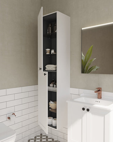 VitrA Root Classic 40cm 2 Door Tall Unit (LH Hinge) - Matt White