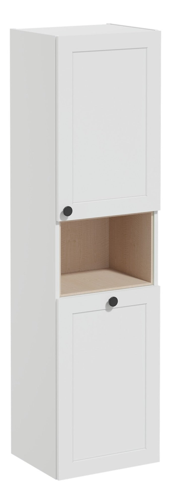 VitrA Root Classic 40cm 2 Door Semi-Tall Unit w/Laundry Basket (RH Hinge) - Matt Light Grey