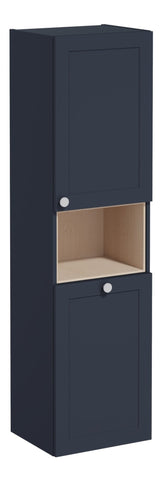 VitrA Root Classic 40cm 2 Door Semi-Tall Unit w/Laundry Basket (RH Hinge) - Matt Dark Blue