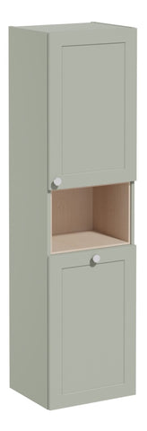 VitrA Root Classic 40cm 2 Door Semi-Tall Unit w/Laundry Basket (RH Hinge) - Matt Retro Green
