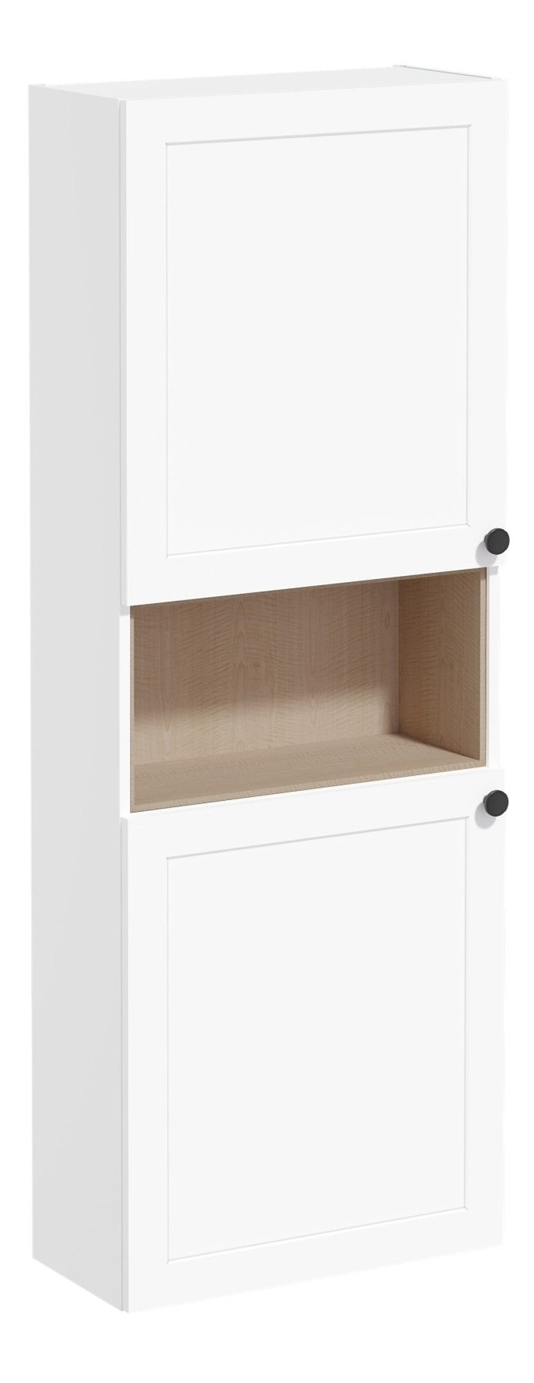 VitrA Root Classic 55cm 2 Door Semi-Tall Unit (LH Hinge) - Matt White