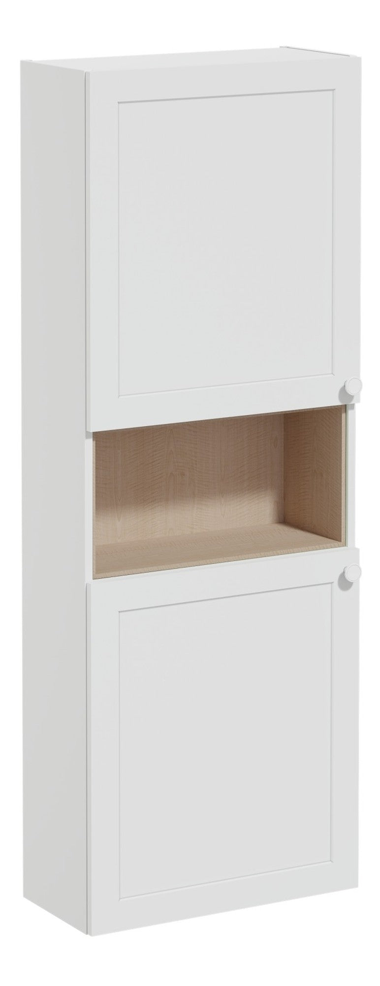 VitrA Root Classic 55cm 2 Door Semi-Tall Unit (LH Hinge) - Matt Light Grey