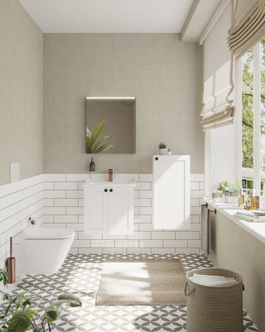 VitrA Root Classic 40cm 1 Door Lower/Base Unit (RH Hinge) - Matt White