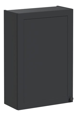 VitrA Root Classic 60cm 1 Door Upper/Wall Unit (LH Hinge) - Matt Graphite