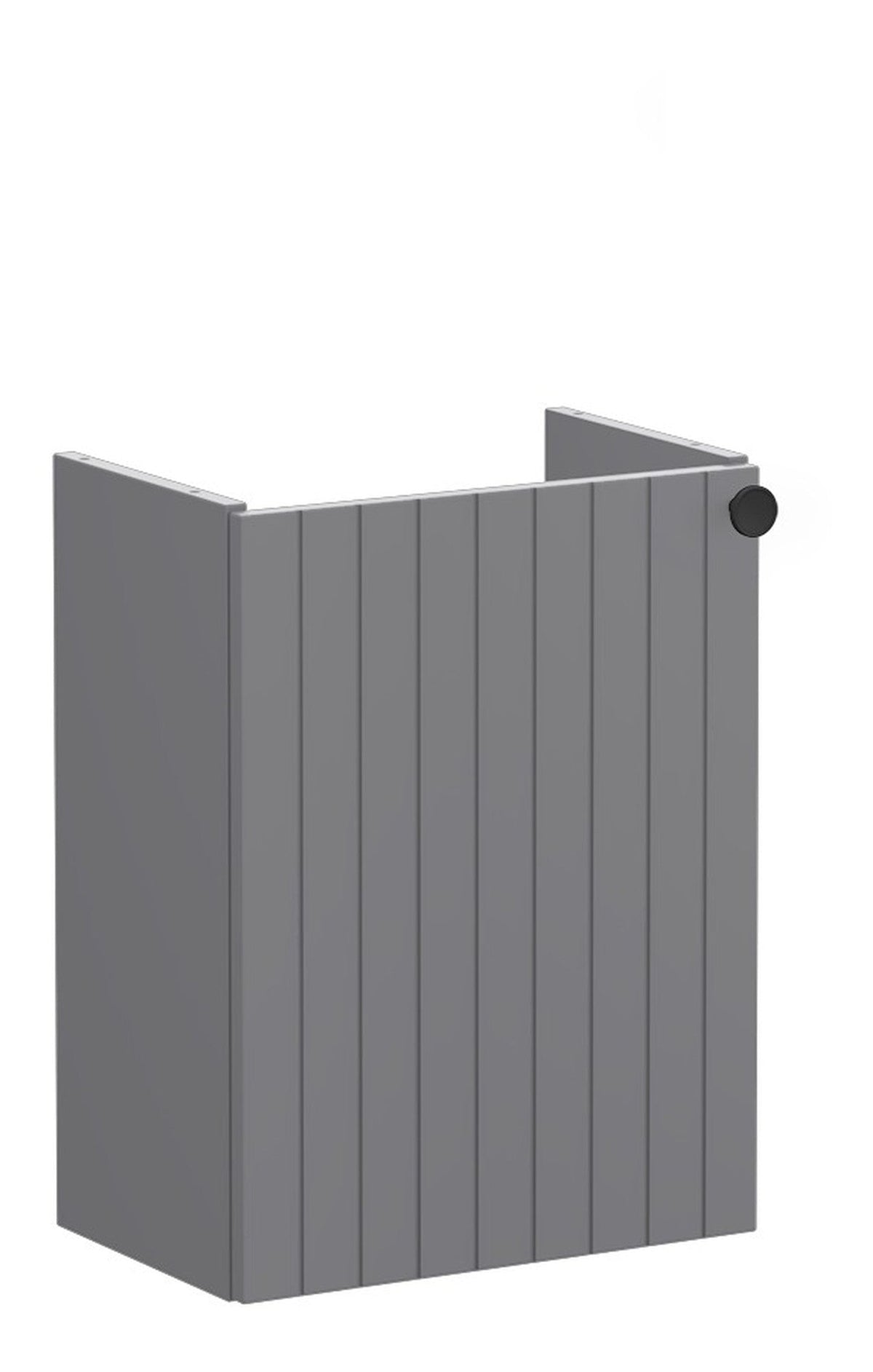 VitrA Root Groove 40cm 1 Door Wall Hung Slim Washbasin Unit (LH Hinge) - Matt Grey