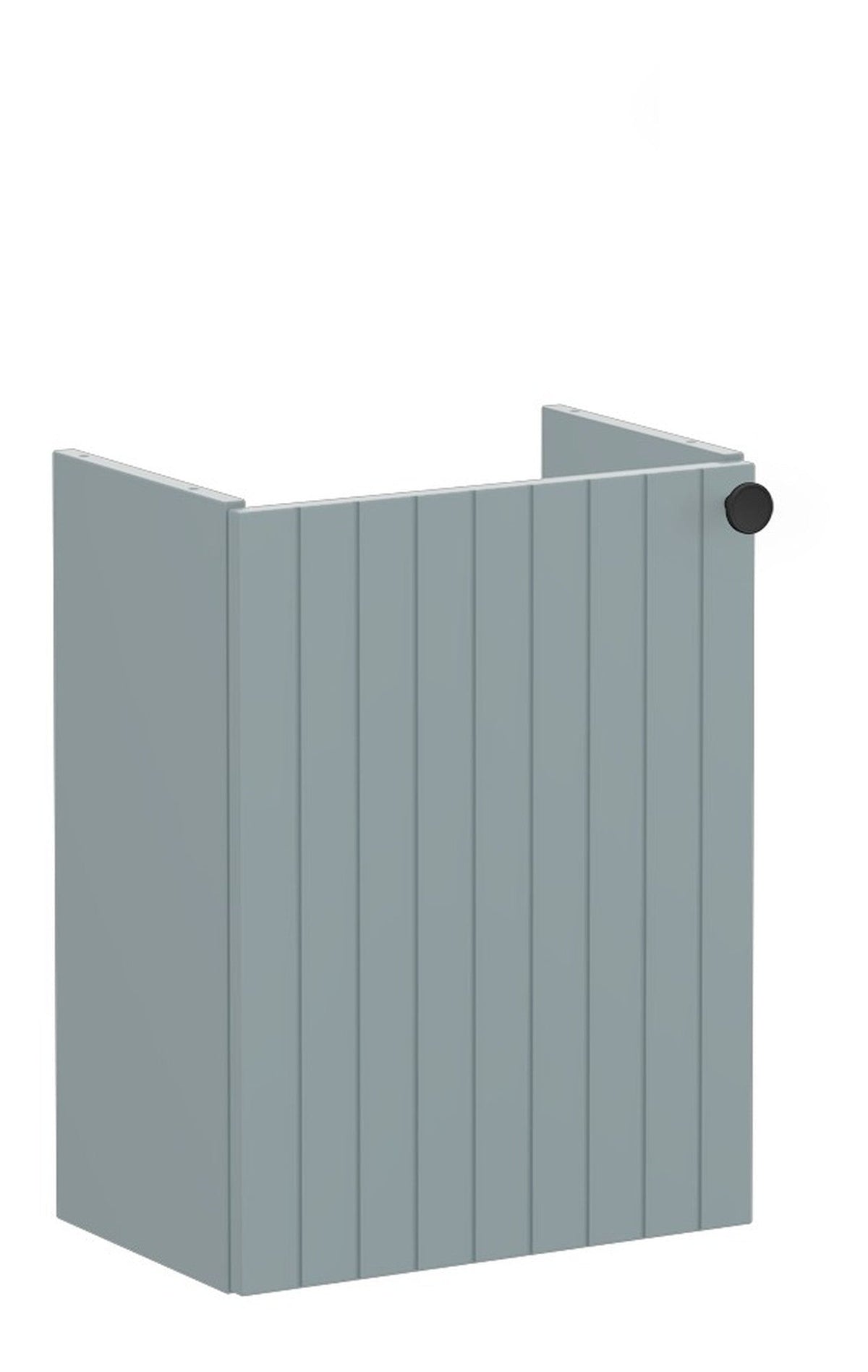 VitrA Root Groove 40cm 1 Door Wall Hung Slim Washbasin Unit (LH Hinge) - Matt Fjord Green