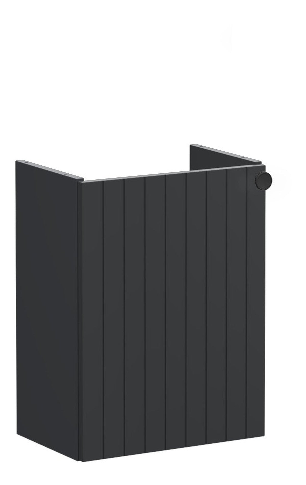 VitrA Root Groove 40cm 1 Door Wall Hung Slim Washbasin Unit (LH Hinge) - Matt Graphite